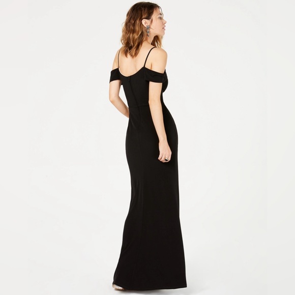 City Studio Juniors\' Off-The-Shoulder Gown